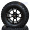 12" STORM TROOPER Black Aluminum Wheels and 23" All Terrain Tires Combo