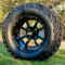 12" STORM TROOPER Black Aluminum Wheels and 23" All Terrain Tires Combo