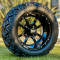 12" STORM TROOPER Black Aluminum Wheels and 20x10-12" All Terrain Tires Combo