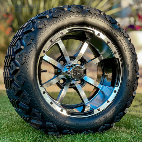 12" STORM TROOPER Machined Aluminum Wheels and 20x10-12" All Terrain Tires Combo