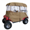 Deluxe Driveable 2-passenger Golf Cart Enclosure - TAN