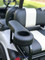Golf Cart Rear Seat Arm Rest Cushion & Cup Holder - BLACK