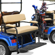 EZGO TXT 2-in-1 Combo Rear Seat Kit (allows use of Golf Bags) - in Stone Beige or White