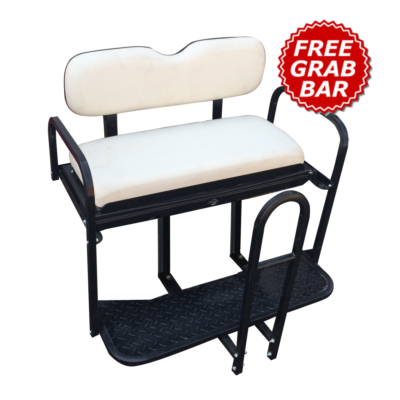 Pure WHITE EZGO Golf Cart Rear Seat Kit for TXT Medalist and PDS | Golf