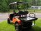 EZGO RXV Golf Cart Rear Seat Kit - BLACK (Flip Seat w/ Cargo Bed & FREE Grab Bar)