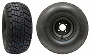RHOX RXFG 20x8.5-8" Golf Cart Tires and 8" Black Steel Wheels Combo - Set of 4