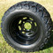 10" BLACK Steel Wheels and 18x9-10" DOT All Terrain Tires Combo - Set of 4