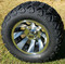 10" REVOLVER Golf Cart Wheels and 18x9-10 DOT All Terrain Golf Cart Tires Combo