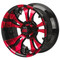 14" VAMPIRE RED/Black Aluminum Wheels and 23x10-14" All Terrain Tires Combo