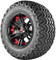 Madjax MIRAGE Wheels and 23" All Terrain Golf Cart Tires Combo - Set of 4 - RED