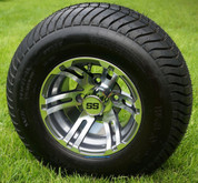 10" BULLDOG Gunmetal Wheels and 205/65-10 ComfortRide DOT Tires Combo - Set of 4