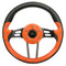 Yamaha 13" Aviator-4 Orange Grip Golf Cart Steering Wheel w/ Black Spokes