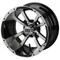 12" STORM TROOPER Machined/ Black Wheels and 23x10.5-12" DOT All Terrain Tires Combo