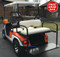 EZGO TXT/ Medalist / PDS Golf Cart Rear Seat Kit - OFF WHITE (matches factory) - Flip Seat w/ Cargo Bed & FREE Grab Bar