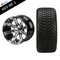 12" TEMPEST Machined/ Anodized Wheels and 215/35-12 Low Profile DOT Tires Combo - Machine / Black