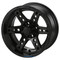 14" DOMINATOR Black Aluminum Wheels and 205/30-14" DOT Tires Combo