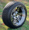 14" DOMINATOR Machined/Black Aluminum Wheels and 205/30-14" DOT Tires Combo