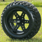 14" DOMINATOR Matte Black Wheels and 23x10-14" DOT All Terrain Tires Combo