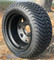 12" Black Steel Window Wheels and 215/35-12 Low Profile DOT Tires Combo