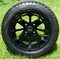 12" BLACKJACK Wheels and Low Profile Golf Cart Tires