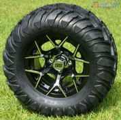 12" RALLY Machined Aluminum Wheels and 22x11-12 Crawler All Terrain Tires