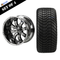 14" TEMPEST Machined/ Anodized Wheels and 205/30-14 Low Profile DOT Tires Combo - CHROME (Mirror)