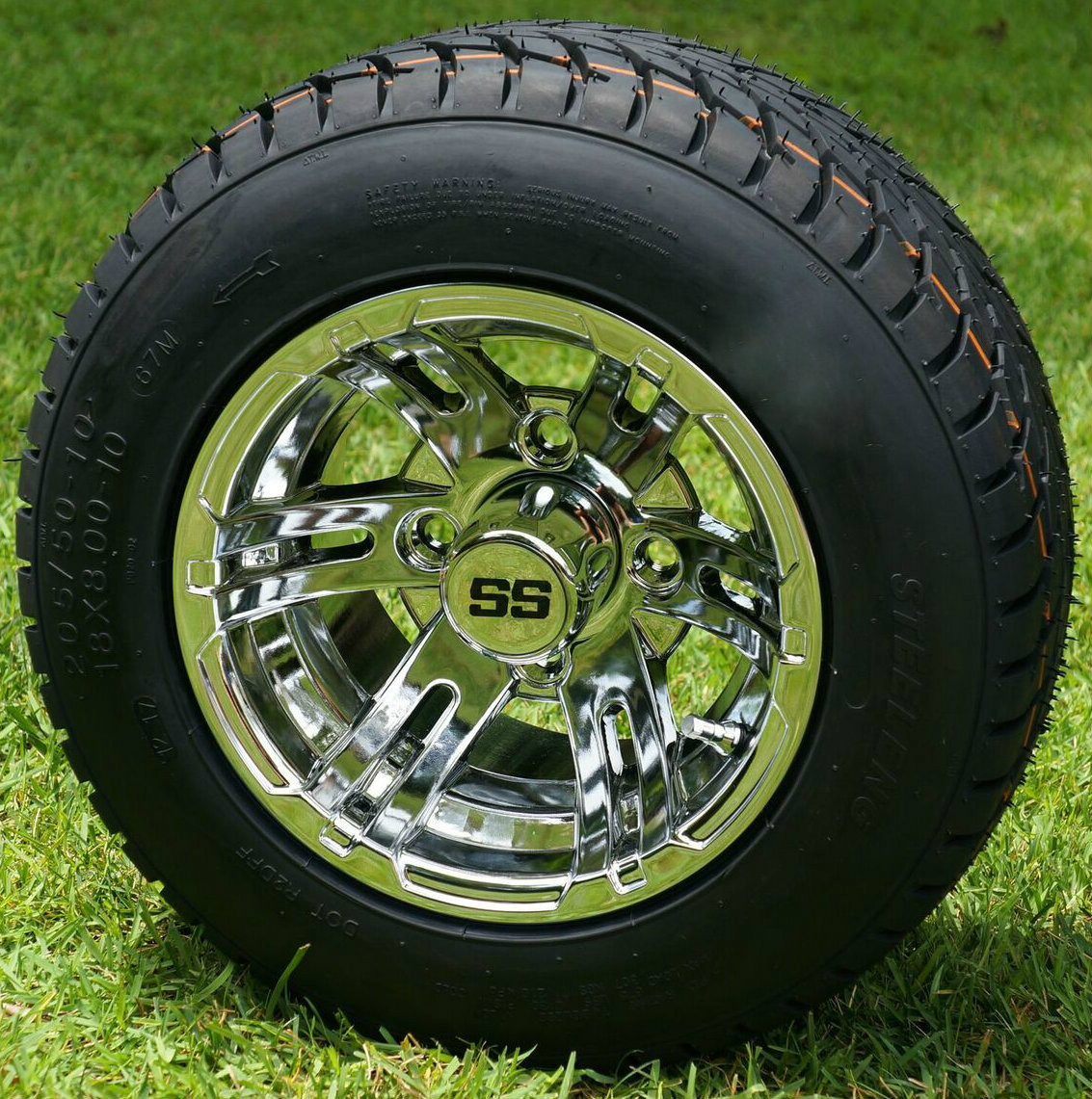 Chrome lawn mower wheels hot sale