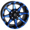 14" STI HD6 Radiant BLUE Wheels & 215/35-14 Tires Combo