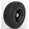 12" HD3 Gloss Black Wheels and 23" DOT Street Tires - Set of 4