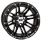 12" HD3 Gloss Black Wheels and 23" DOT Street Tires - Set of 4