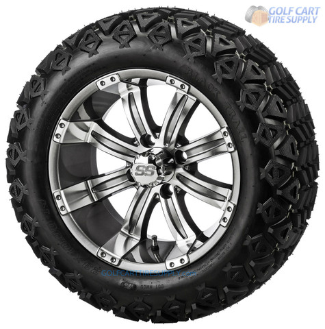 14" TEMPEST Gunmetal Wheels and 23" All Terrain Tires Combo