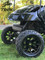 12" BLACKJACK Gloss Black Aluminum Wheels and 20x10-12" DOT All Terrain Tires Combo