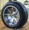 12" BANSHEE Gunmetal Aluminum Wheels and 215/40-12 Low Profile Tires