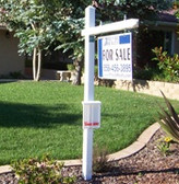Directional Real Estate Sign Post with Arrow Installation
