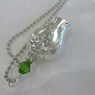 ANGEL BELL NECKLACE Swarovski Emerald Crystal 1951 Magnolia Necklace 26