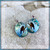 #8.   Blue /white Flower Birdsong Earrings.  $55
Niobium
silver  filled ear wires
1.5"  x 5/8" 
