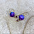 #5E Purple Dancing Leaves Aurora Earrings  $45
Teal & Purple Flower Earrings
Niobium, Swarovski Crystal, Gold Overlay Ear Wires
1 1/4" x 1/2"  

