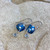 #5F Baby Blue Dancing Leaves Aurora Earrings  $45
Niobium, Swarovski Crystal, Gold Overlay Ear Wires
1 1/4" L x 1/2" W  