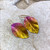 #11D Golden Autumn Elm Earrings: $65 
Niobium 
Gold overlay ear wires
1.75" . x .75" 