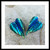26B. Green Tropical Heart Earrings: $55
Niobium
Sterling Silver  ear wires
  5/8" l" x 7/8"