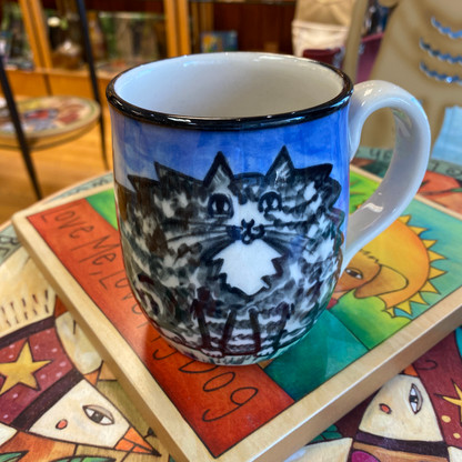 Grey Tabby USA Handcrafted Ceramic Cat Mug