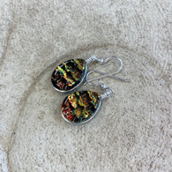 AUTUMN GOLD FUSED GLASS EARRINGS SET IN SILVER
HANDMADE IN THE USA