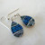 Ice Blue Dichroic & fused glass earrings - handmade in the usa