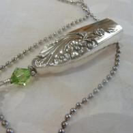 ANGEL BELL NECKLACE Meadow Green Swarovski Crystal 1950 Evening Star Necklace 1263