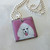 Handcrafted white poodle on enamel necklace
Handmade in the USA