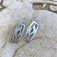 DONNA McAFEE Oxidized Sterling Silver Botanical Etchings Earrings