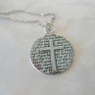 Unique and elegant sterling silver reversible cross Necklace
Symbol of Charity -a virtue of the Heart
Handmade in the USA