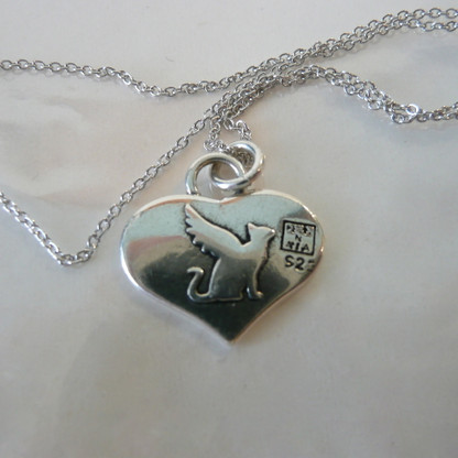 Cat Angel Reversible Silver Pendant
Beautiful Memorial Rescue Gift
Handmade in the USA