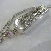 ANGEL BELL NECKLACE Swarovski Rainbow Crystal 1937 Classic Filigree Necklace 1933