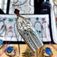ANGEL BELL NECKLACE Crimson Swarovski Crystal 1930 Marquise Necklace 142